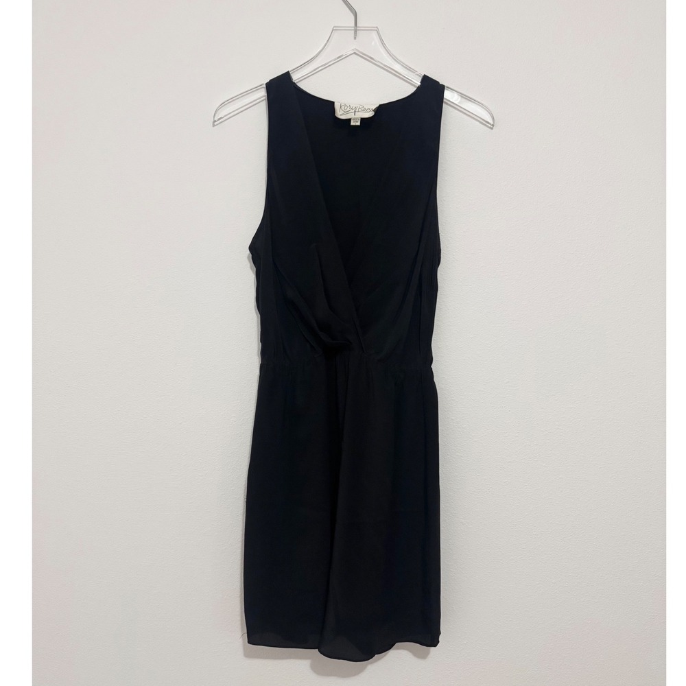 Rory Beca | Silk Black V-Neck Sort Sleeveless Dress